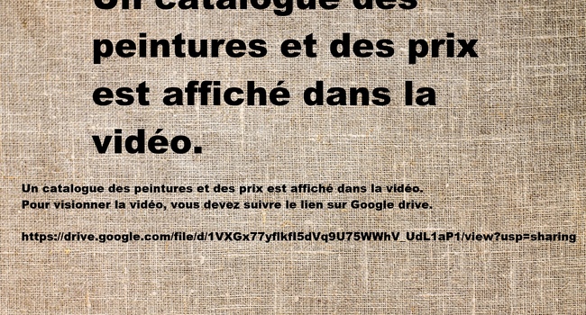 Vente de peintures d'artistes jeunes et talentueux.